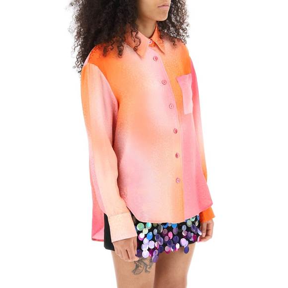 Art dealer charlie shirt in jacquard silk - Picture 2 of 4